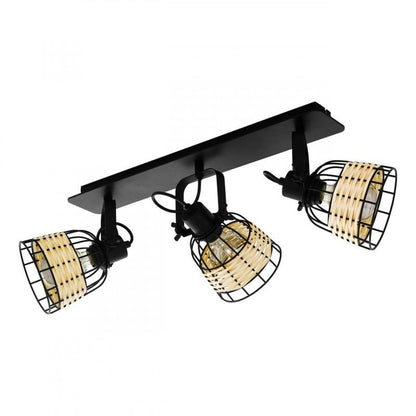 ANWICK 1 FOCO ACERO NEGRO L670 H240 E27 3X40W IP20