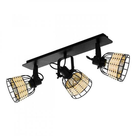 ANWICK 1 FOCO ACERO NEGRO L670 H240 E27 3X40W IP20