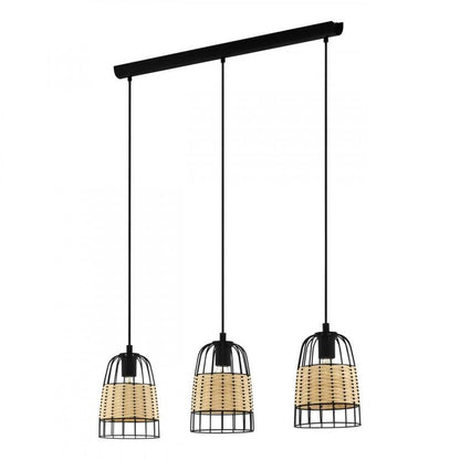 ANWICK LAMP COLG ACERO NEGRO L880 H1100 LC E27 3X40W IP20