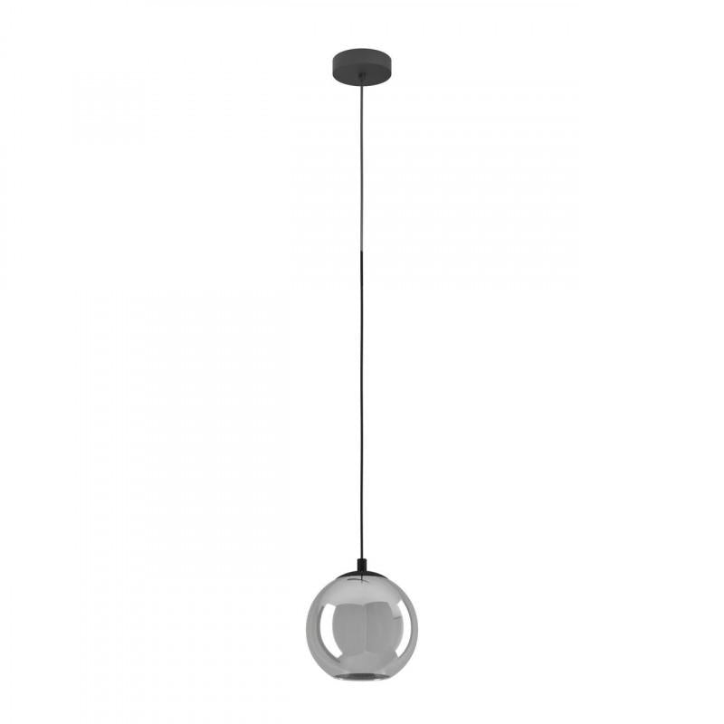 ARISCANI LAMP COLG VIDRIO NEGRO AHUMADO DM200 1X40W E27