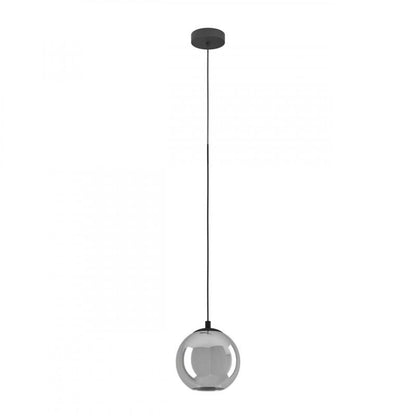 ARISCANI LAMP COLG VIDRIO NEGRO AHUMADO DM200 1X40W E27