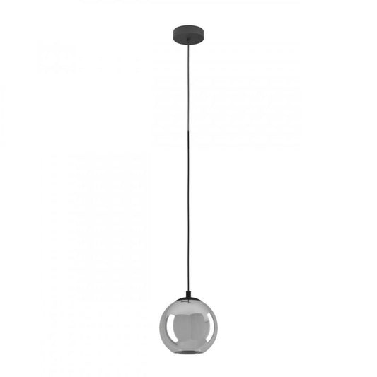 ARISCANI LAMP COLG VIDRIO NEGRO AHUMADO DM200 1X40W E27