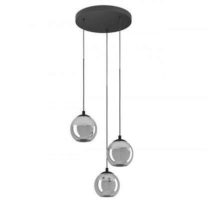 ARISCANI LAMP COLG NEGRO ACERO 3X40W E27 490MM 220-240V