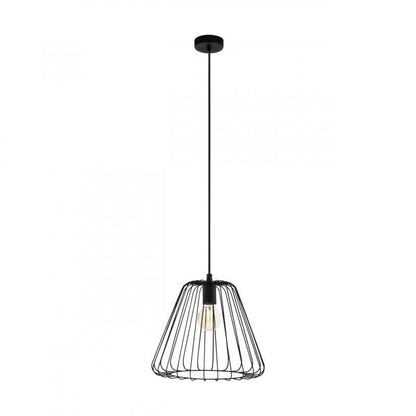AUSTELL LAMP COLGANTE ACERO NEGRO H1100 DM360 1X60W E27