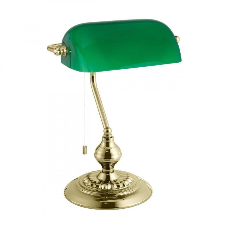 BANKER LAMP ESCRITORIO VERDE DORADO 1X60W E27