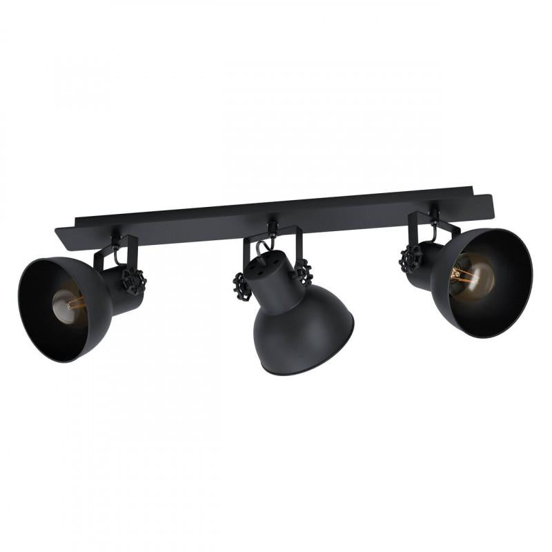 BARNSTAPLE 1 FOCO SP ACERO MADERA NEGRO L750 3X28W E27