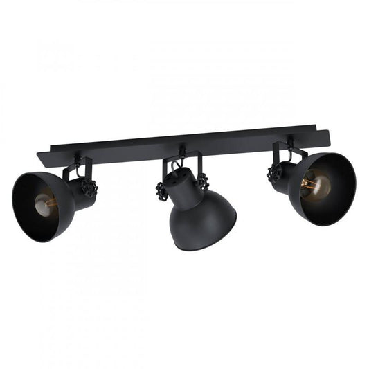 BARNSTAPLE 1 FOCO SP ACERO MADERA NEGRO L750 3X28W E27