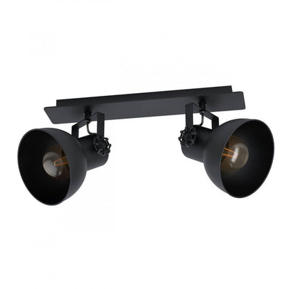 BARNSTAPLE 1 FOCO SP ACERO MADERA NEGRO L475 2X28W E27