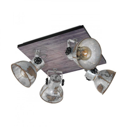 BARNSTAPLE FOCO SP CAFÉ PATIN ZINC ENVEJ. 450X450 4X40W E27