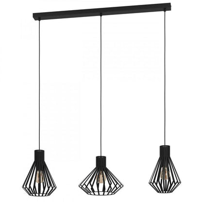 BASIDANO COLG ACERO NEGRO L960 H1500  E27 3X40W IP20