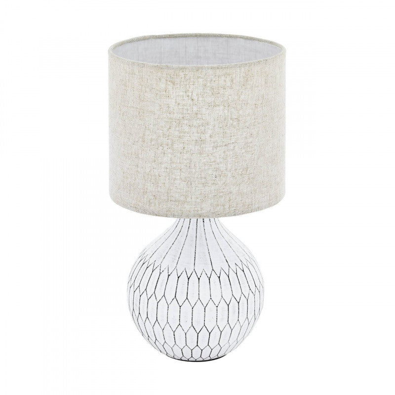 BELLARIVA 3 SOBREMESA CERAMICA BLANCO H360 DM200 E27 1X40W