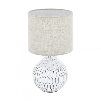 BELLARIVA 3 SOBREMESA CERAMICA BLANCO H360 DM200 E27 1X40W