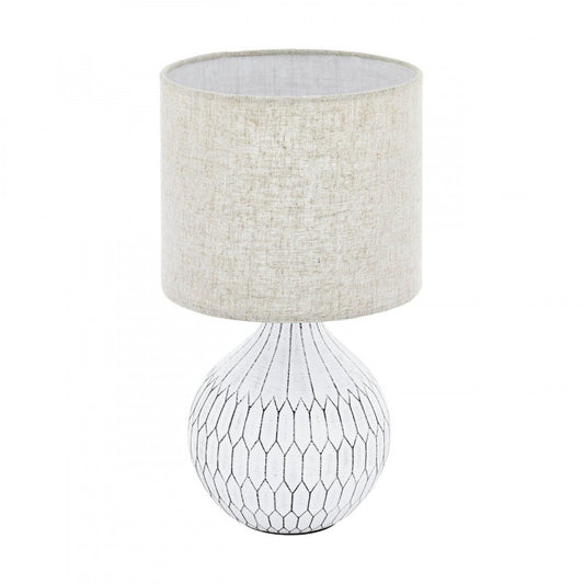 BELLARIVA 3 SOBREMESA CERAMICA BLANCO H360 DM200 E27 1X40W