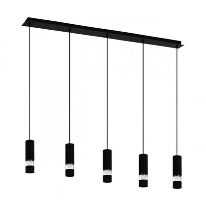 BERNABETA COLG ACERO NEGRO L1165 H1500 GU10 5X5W IP20