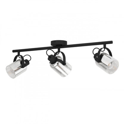 BERREGAS FOCO TECHO VIDRIO GRIS AHUMADO L775 3X10W E27