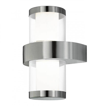 BEVERLY 1 APLIQUE MURO ACERO L200 H270 LC LED 2X3,7W IP44