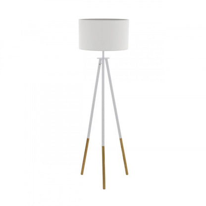 BIDFORD LAMP PIE MADERA ACERO BLANCO H1540 DM460 E27 1X60W