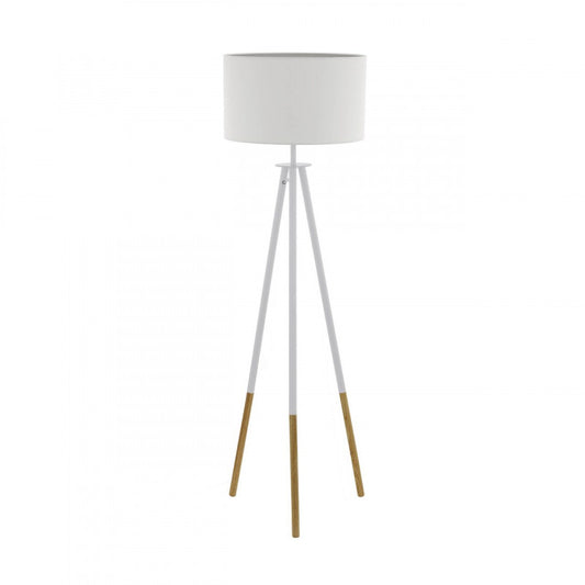 BIDFORD LAMP PIE MADERA ACERO BLANCO H1540 DM460 E27 1X60W