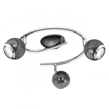 BIMEDA FOCO RIEL CIRCULAR G ANTRACITA L290 3X3W GU10 LED
