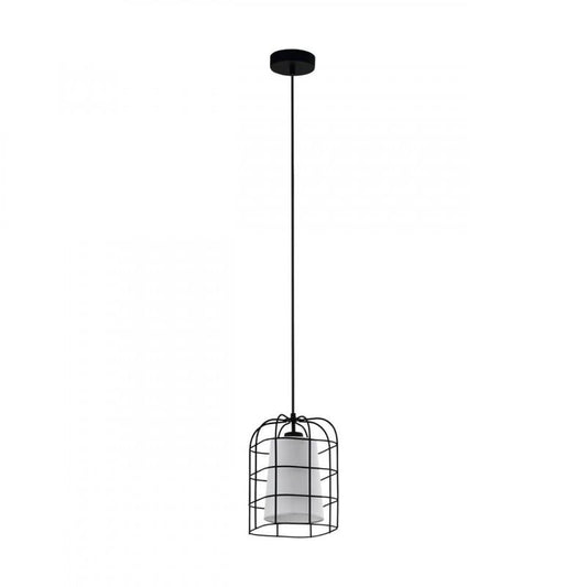 BITTAMS LAMP COLG ACER NEGRO TELA BLANCA DM190 1X28W E27