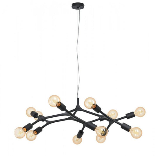 BOCADELLA  COLG ACERO NEGRO H1100 DM920 E27 12X60W