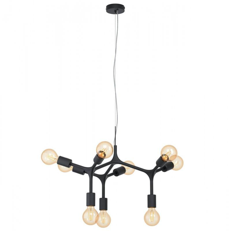 BOCADELLA LAMP COLG ACERO NEGRO H1100 DM640 E27 9X60W