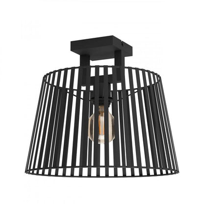 BOGOTA TECHO ACERO NEGRO H335 DM380 E27 1X40W IP20
