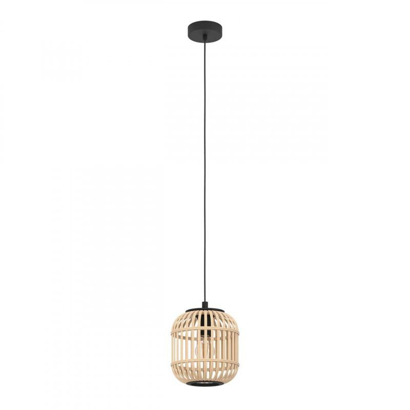 BORDESLEY LAMP COLG ACERO NEGR NATUR H1100 DM210 E27 1X28W