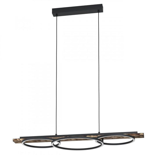 BOYAL LAMP COLG ACERO MADERA H1100 3000K LED 2250lm 16W IP20