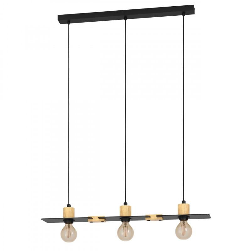 BRAMERTON COLG ACERO MADERA CAFÉ L810 H1100 E27 3X40W IP20