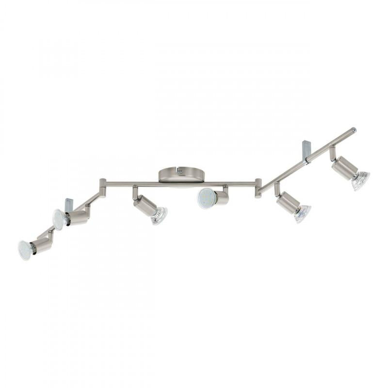 BUZZ-LED FOCO RIEL SATIN NIQ L1050 6X3W GU10 LED 1440lm