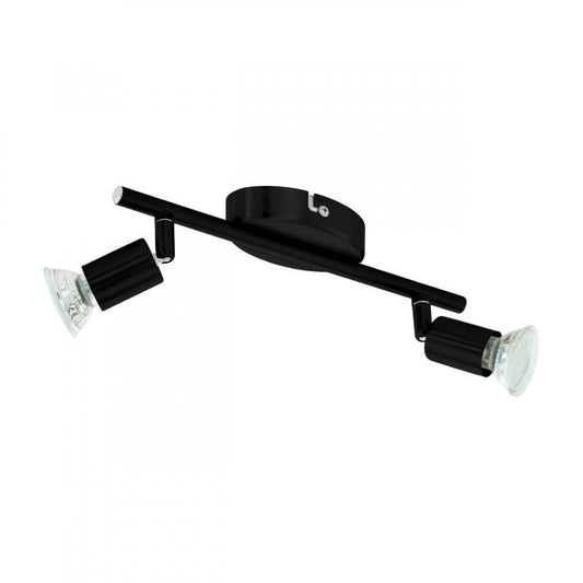 BUZZ-LED LAMP FOCO ACERO NEGRO L285 3000K 240lm 2X3W GU10