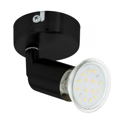 BUZZ-LED LAMP FOCO ACERO NEGRO DM60 3000K 240lm 1X3W GU10