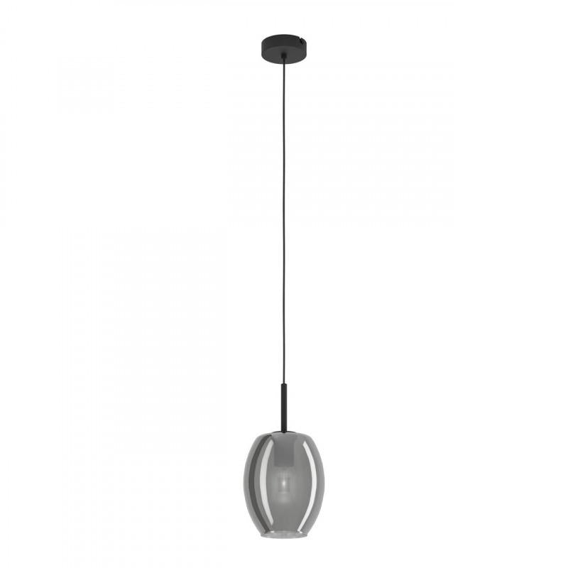 CADAQUES COLGANTE VIDRIO NEGRO TRANSP DM180 1X60W E27