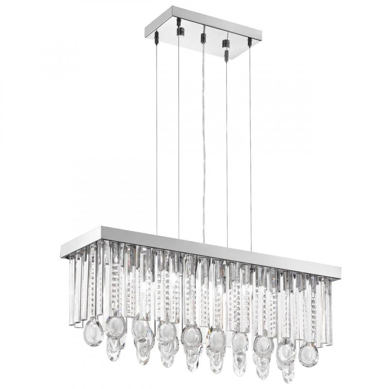 CALAONDA LAMP COLG CRISTAL RECT 690X1100 7X33W G9 ECO 3150lm