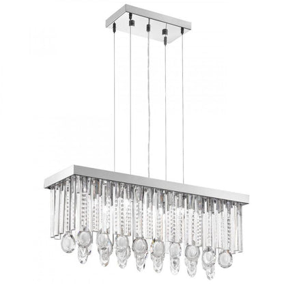 CALAONDA LAMP COLG CRISTAL RECT 690X1100 7X33W G9 ECO 3150lm