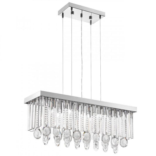 CALAONDA LAMP COLG CRISTAL RECT 690X1100 7X33W G9 ECO 3150lm
