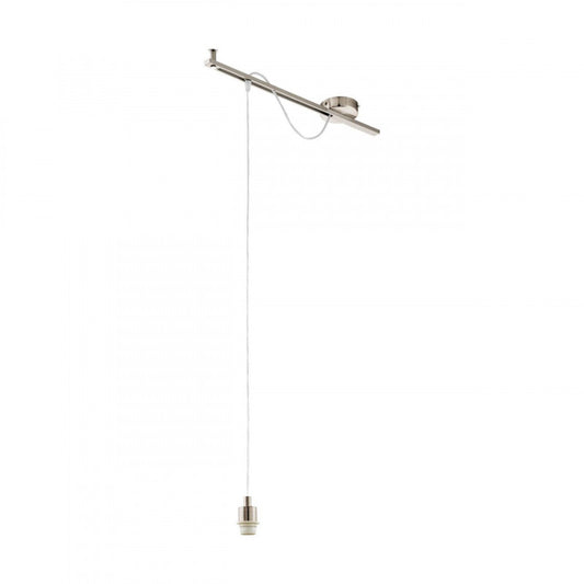 CALCENA LAMP COLG ACERO NIQUEL SATIN L580 H1100 E27 1X60W