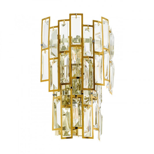 CALMEILLES APLIQUE ACERO DORADO L215 H330 E14 3X25W IP20