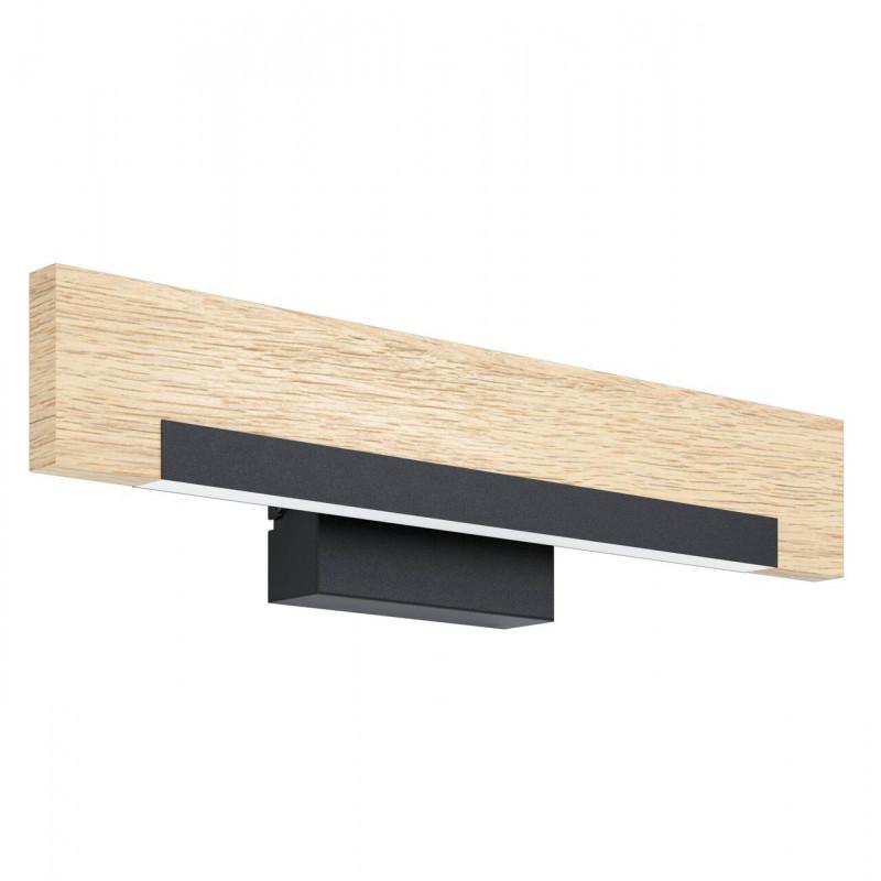 CAMACHO APLIQ MADERA CAFE ACR NEGR L440 8,5W LED 1050lm DIM