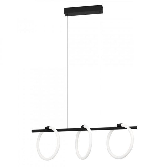CARANACOA COLG ACERO NEGRO L780 H1100 3000K LED 3600lm