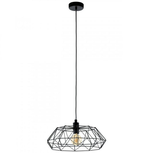 CARLTON 2 LAMP COLG VINTAGE ACERO NEGRO DM455 1X60W E27