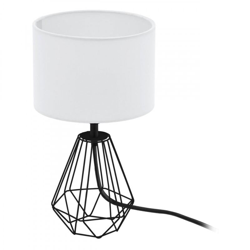 CARLTON 2 LAMP SOBREMESA BLANCO NEGRO H305 DM165 1X60W E14