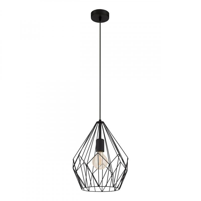 CARLTON LAMP COLG ACERO NEGRO DM310 1X60W E27 IP20