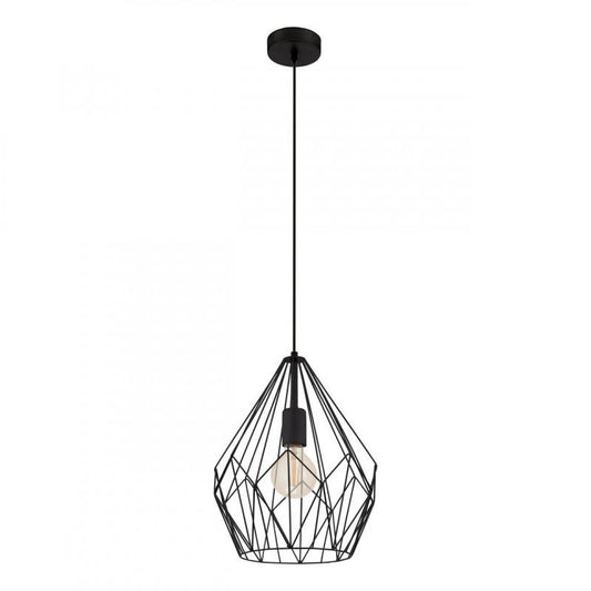 CARLTON LAMP COLG ACERO NEGRO DM310 1X60W E27 IP20