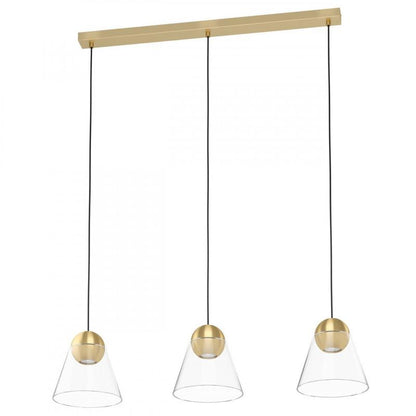 CERASELLA LAMP COLG ACERO GRIS DORADO H1100 GU10 3X4,5W IP20