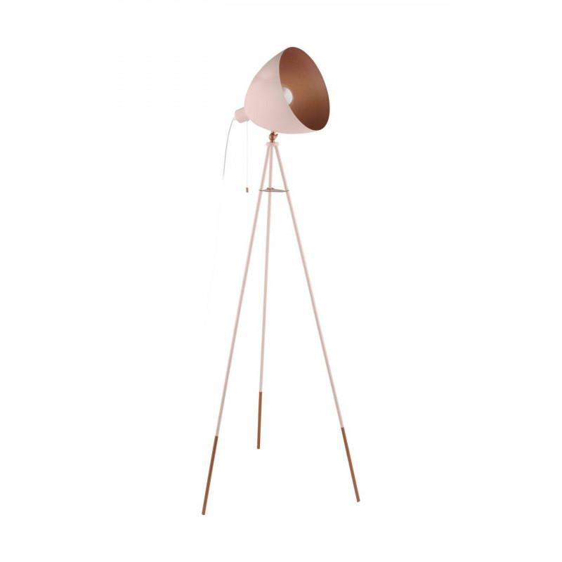 CHESTER-P LAMP PIE TRIPODE DAMASCO COBRE H1355 1X60W E27