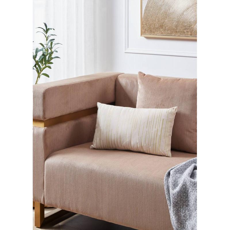 CHEVERY COJÍN BEIGE-DORADO 50X30