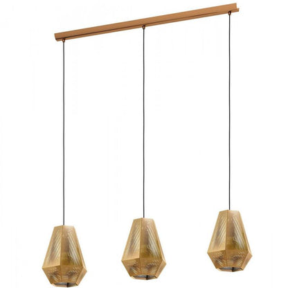 CHIAVICA 1 LAMP COLG ACERO DORADO L965 E27 3X28W