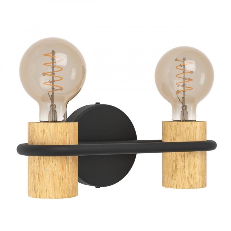CHIEVELEY APLIQUE ACERO NEGRO L285 H90 E27 2X40W IP20